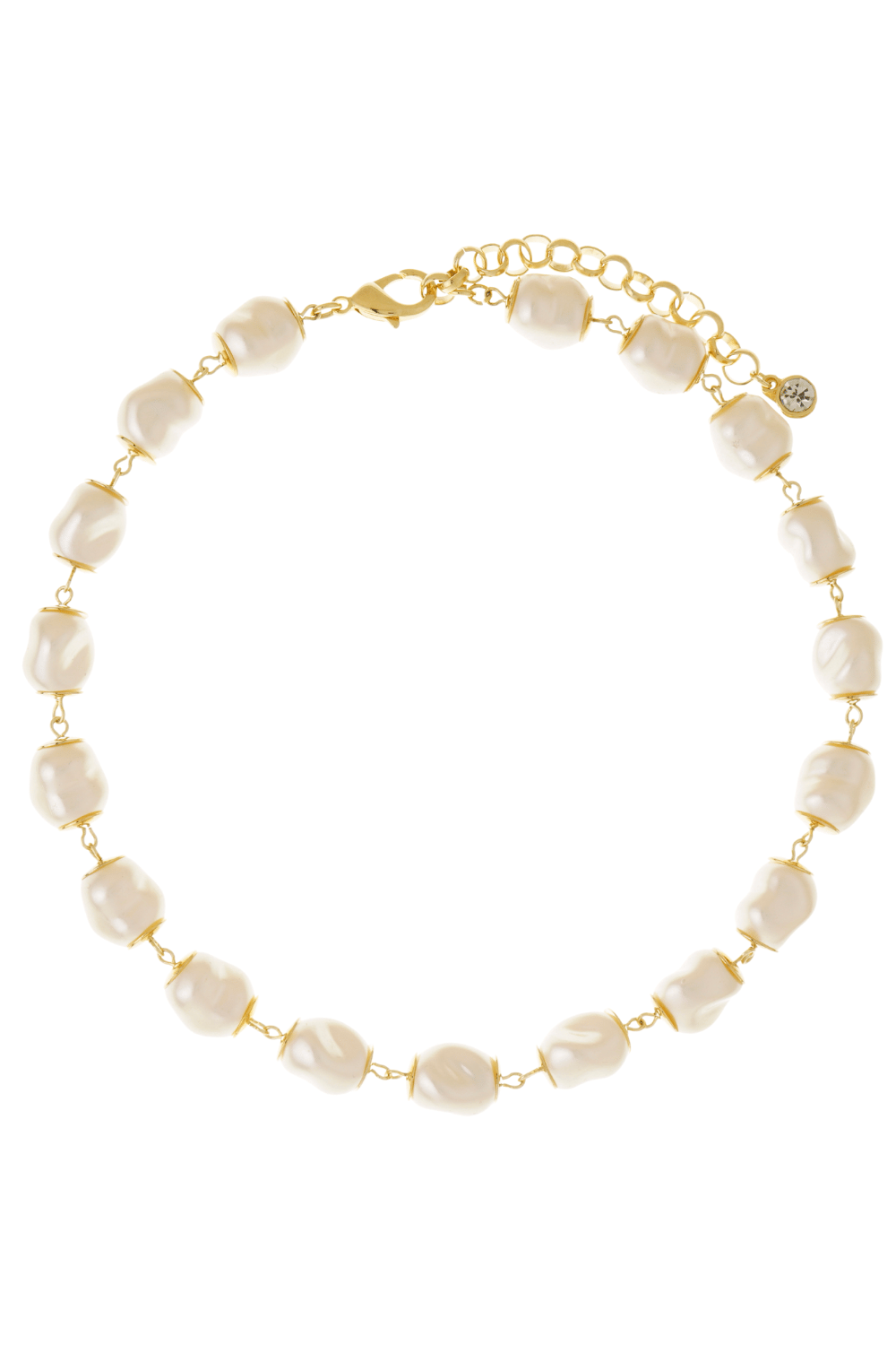 Colar Curto Pérola Dourado