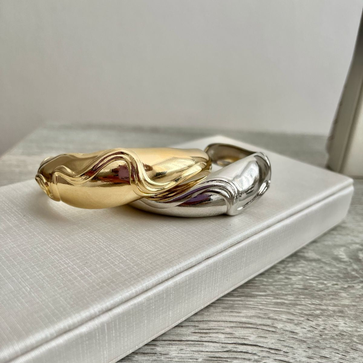 Bracelete Raízes Em Ródio Branco