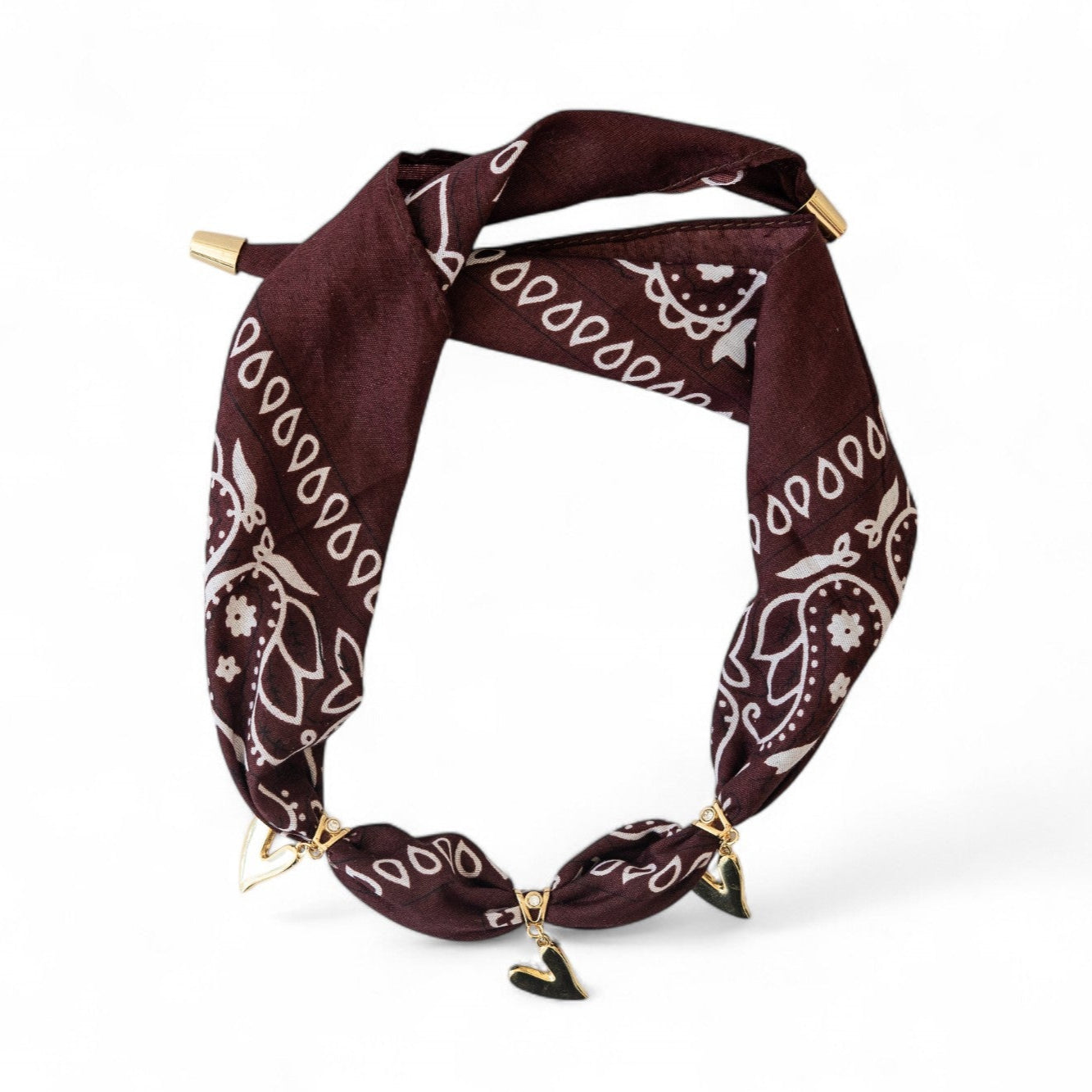 Choker/Pulseira Bandana Colors Marrom
