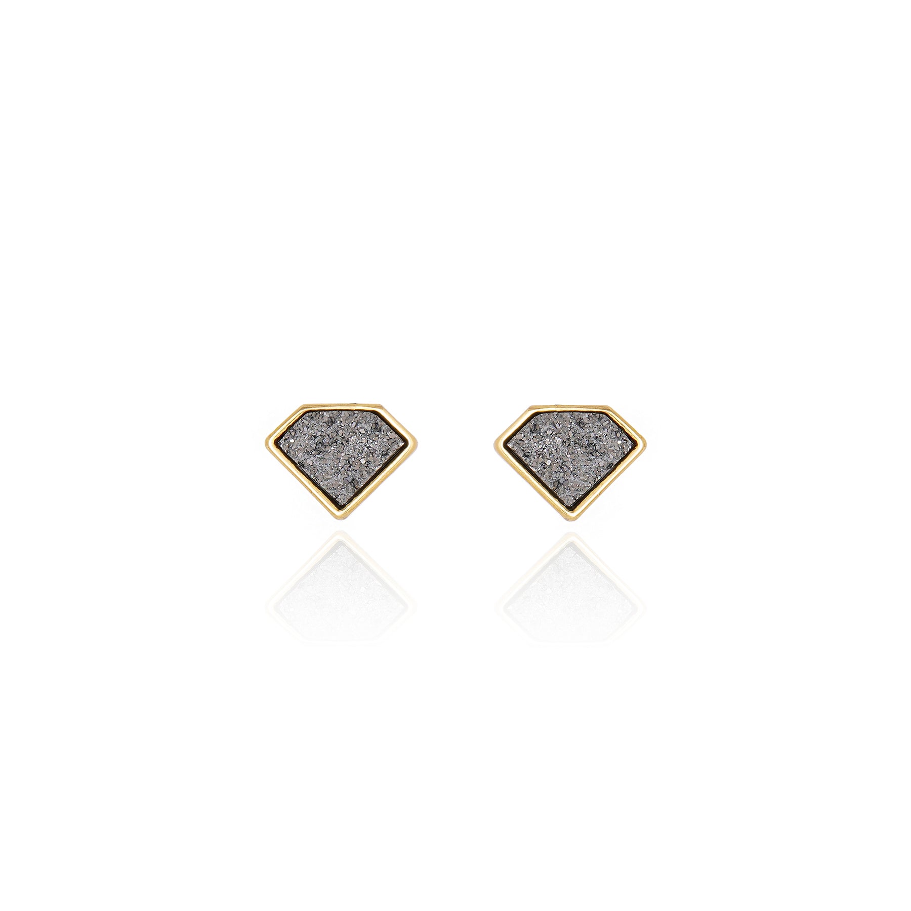 Brinco Cristal Rock Ouro Vintage