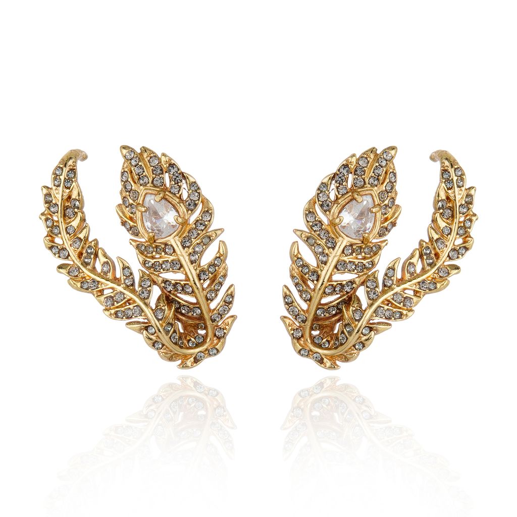 Brinco Pavão Ouro Vintage