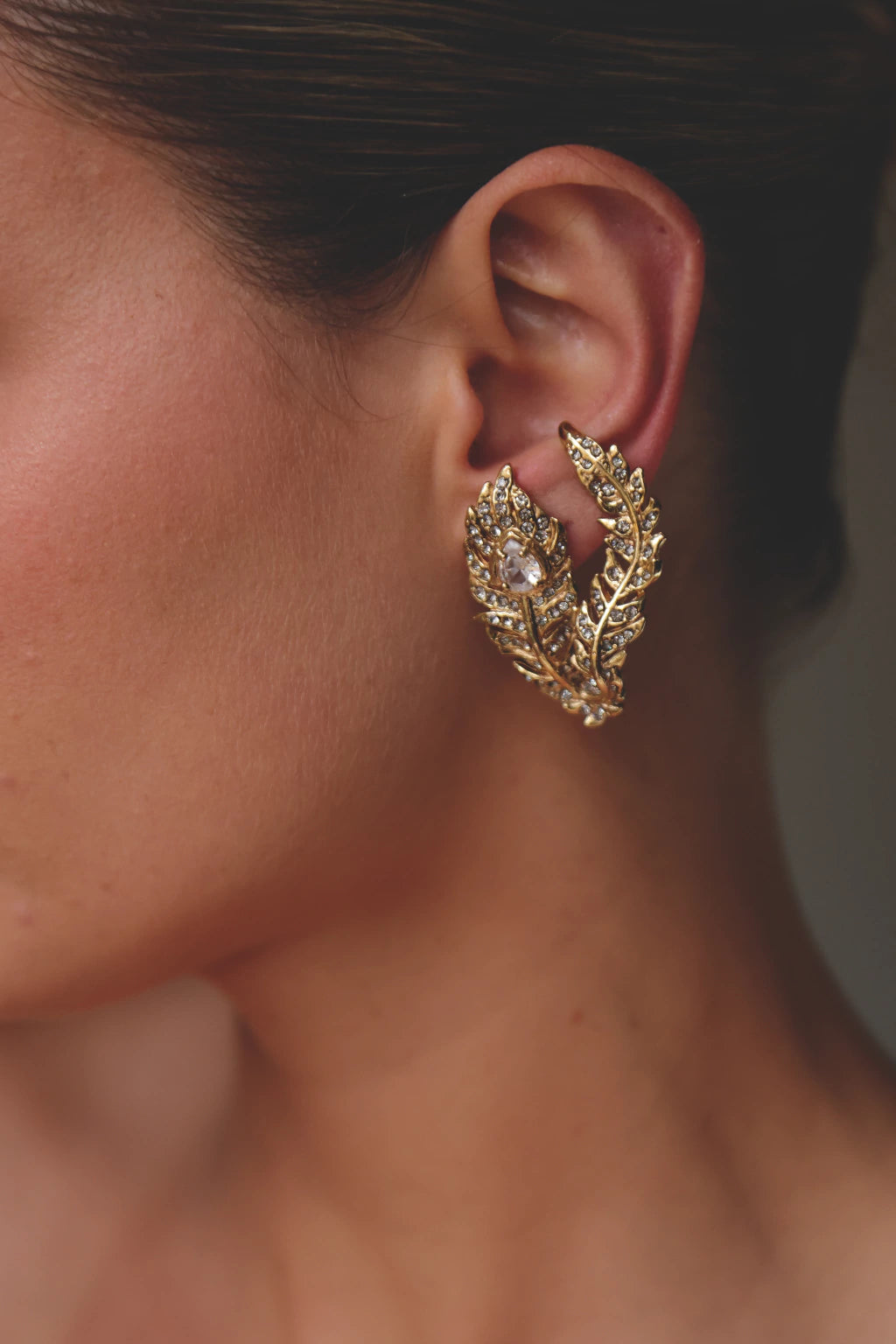 Brinco Pavão Ouro Vintage