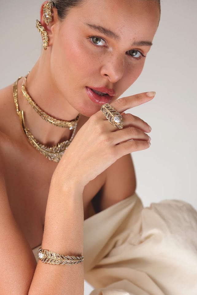 Pulseira Pavão Ouro Vintage